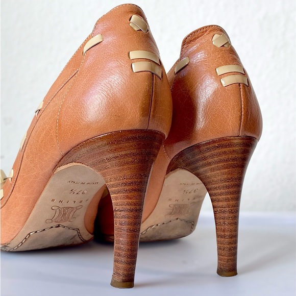 CELINE Vintage Leather Loafer Heels - Picture 9 of 14